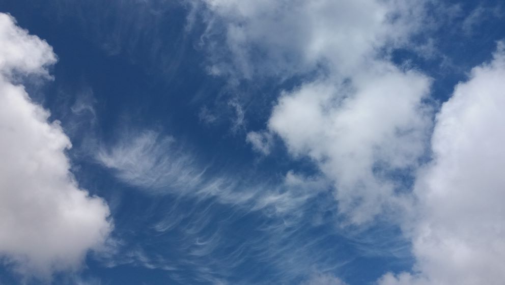 Se ve un ser desconocido entre las nubes. Acaso eres capaz de verlo