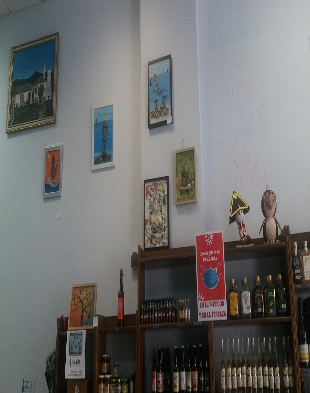 Galeriaisaarte.com en la cafetería Lecker, Lecker en los cancajos en S/C de la Palma, Canarias.
