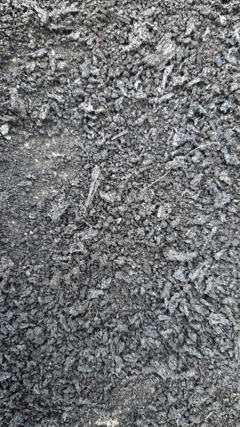 Se ve capas de picón, o lapilli; expulsados por el nuevo volcán de la Palma en cumbre vieja