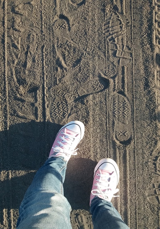 Pisando en la tierra, en las huellas, sin miedo